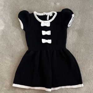 Janie and Jack Black and White knit Dress size 2T
